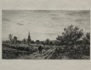 Landscape, Evening (Returning Home) de Maxime Lalanne