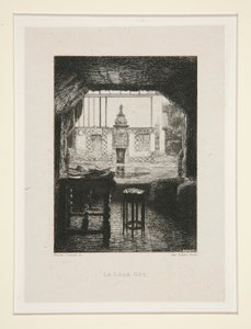 Le mira, pl. 10 de la suite Chez Victor Hugo (Victor Hugo de Maxime Lalanne