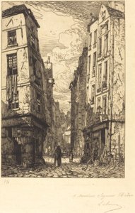 Rue des Marmousets (Barrio de la Cité, Viejo París) de Maxime Lalanne