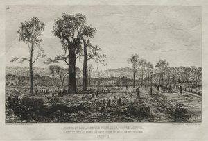 Souvenirs artistiques du Siége du Paris: Avenue de Boulogne, Vue Prise de la porte d