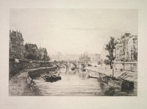 Vista desde el Puente de St. Michel, 1865 de Maxime Lalanne