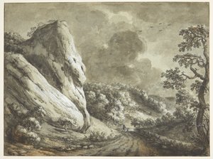 Camino entre rocas y laderas boscosas