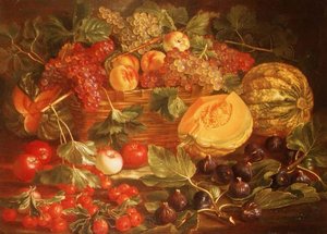 Naturaleza muerta con frutas de Maximilian Pfeiler or Pfeiller