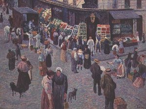 La Rue des Abbesses de Maximilien Luce
