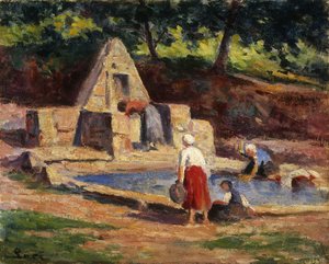 Las lavanderas de Kermouster; Kermouster, Les Lavandières, 1914-1915 de Maximilien Luce