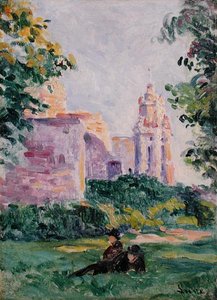 Descansando en la Hierba, c.1897 de Maximilien Luce
