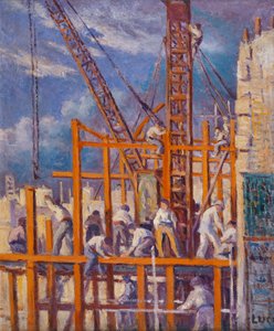 Los sitios de construcción de París, Boulevard de la Madeleine de Maximilien Luce