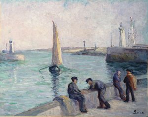 Los pescadores en el muelle, c.1920
