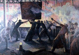 La fundición por Maximilian de Maximilien Luce