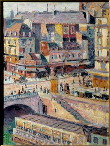 El Puente Saint Michel y el Muelle del orfebre de Maximilien Luce