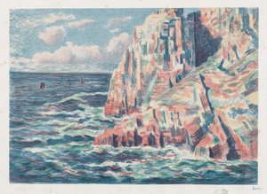 El Mar en Camaret, Las Rocas Rojas de Maximilien Luce