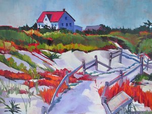 Sendero de la playa de Red Roof de Maxine Shore
