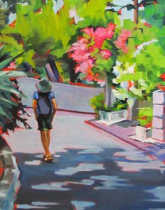 Paseo por el jardín en verano