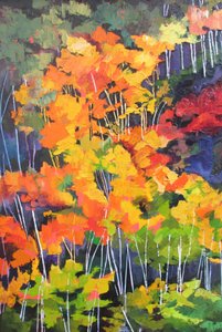 Un bosque otoñal lleno de colorido de Maxine Shore