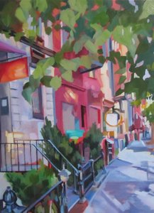 Una calle urbana llena de vida de Maxine Shore