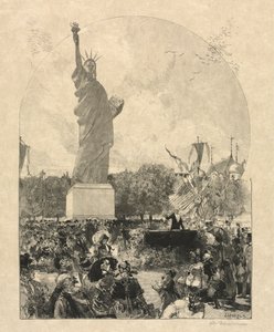 La libertad iluminando el mundo, ofrecida a la ciudad de París por los estadounidenses, 1885