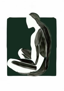 Figura sentada en silencio