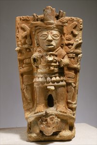 Soporte de incensario de México, mediados del siglo VII-IX (cerámica)