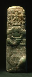 Estatuilla colocada en dedicación en la Escalinata Jeroglífica, Copán, Período Clásico Tardío (600-900)