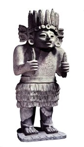Civilización precolombina: estatua maya que representa al dios de las doncellas