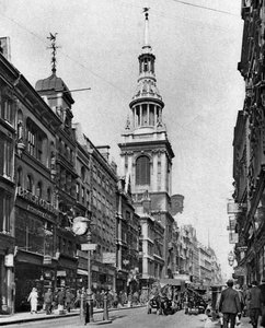 La aguja de la Iglesia de Bow, Londres, 1926-1927 de McLeish