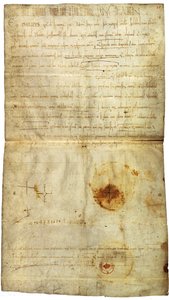 Diploma de Felipe I a favor de la Abadía de San Crépín en Soissons, con firma de Ana de Kiev, Reina de Francia, 1063