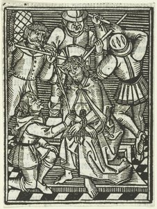 La coronación de espinas de Meester van de Delbecq Schreiber Passie (attributed to)
