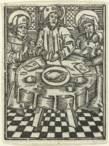 La comida en Emaús de Meester van de Delbecq Schreiber Passie (attributed to)