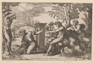 Apolo en Marsias de Meester van de Dobbelsteen
