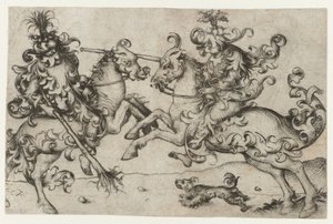 Pelea entre dos salvajes a caballo de Meester van het Amsterdamse Kabinet