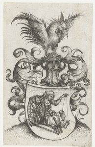 Escudo con anciana hermanada