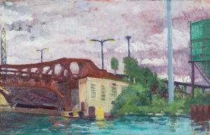 Puente sobre el Canal de Cal Sag, 2014 (óleo sobre lienzo)