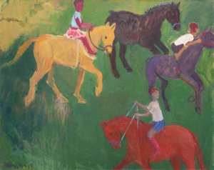 Cuatro caballos, 2018 (óleo sobre lienzo)