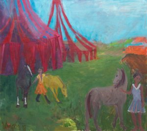 Morning Run Through, 2018 (óleo sobre lienzo)