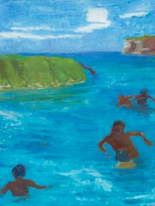 Seis en el agua, 2017 (óleo sobre lienzo)