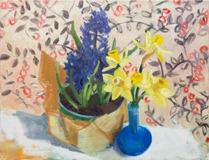 Flores de primavera (interior), 2015 (óleo sobre lienzo)