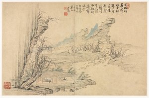 Paisajes en varios estilos después de los antiguos maestros de Mei Qing