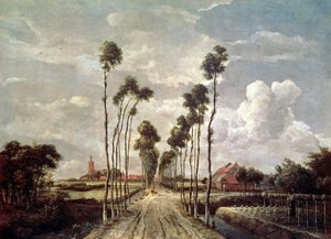 La avenida en Middelharnis de Meindert Hobbema