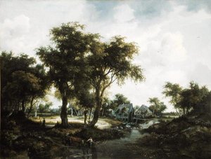 El molino de agua de Meindert Hobbema