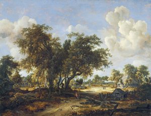 Paisaje Boscoso con Cabañas, 1665