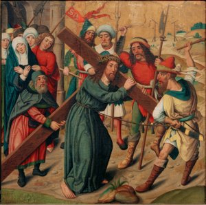 El camino al Calvario de Meister der Aachener Schranktüren
