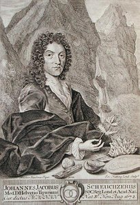 Retrato de Johann Jacob Scheuchzeri, frontispicio de 