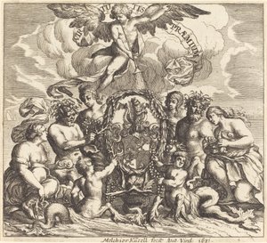 Página de dedicación de Melchior Küsel after Johann Wilhelm Baur