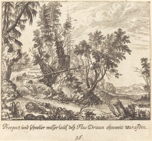 Río Draun de Melchior Küsel after Johann Wilhelm Baur