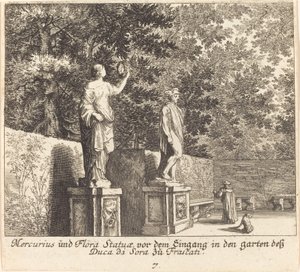 Estatuas de Mercurio y Flora, Jardines de Dukedi Sora, Frascati