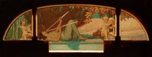 Alegoría del otoño (Música de sátiro con una ninfa tocando una doble auloi)