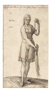 Una Mujer Nigeriana Sosteniendo Juncos, 1583 de Melchior Lorck