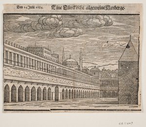 Un caravanserai (Han). Mitad izquierda