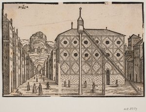 Calle, en Primer Plano Mezquita y Minarete Independiente