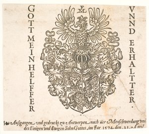 Escudo de armas de Melchior Lorck de Melchior Lorck